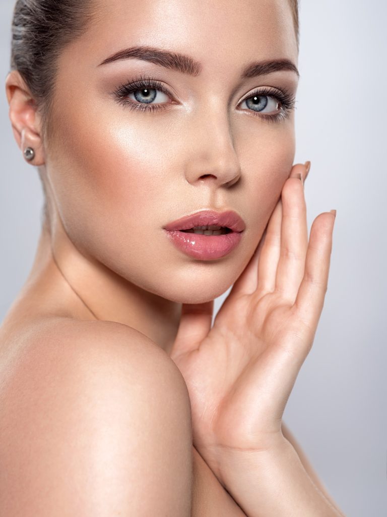 Beauty face of the young beautiful woman