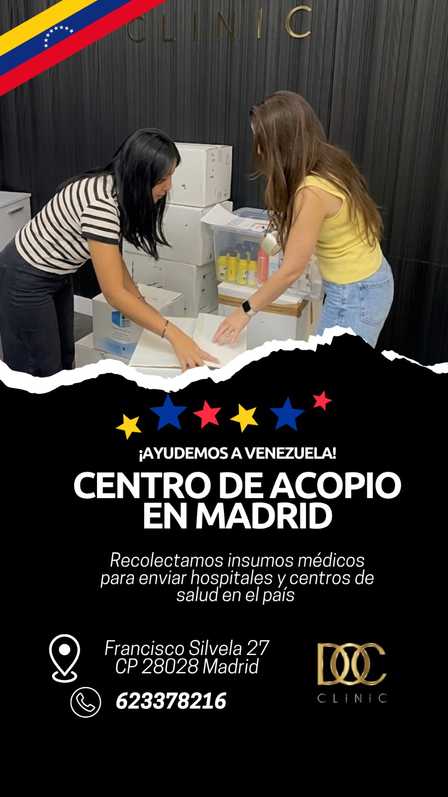 Insumos médicos donados para Venezuela
